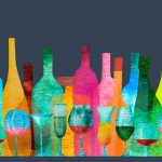 Why My Smartwatch Made Me Quit Alcohol Seamless ribbon border with stylized silhouettes of colored bottles of alcohol and glasses. Watercolor.
