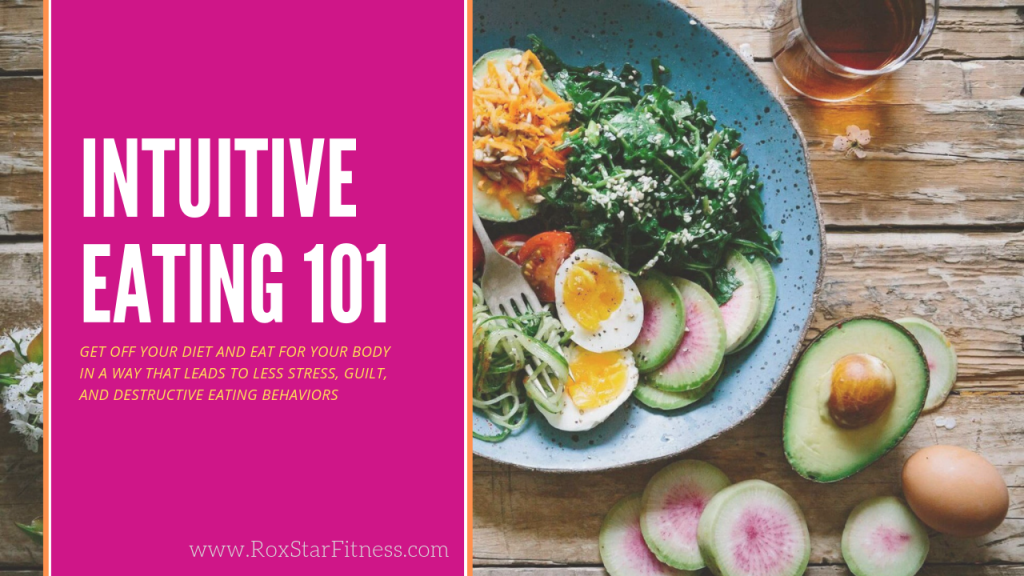 Intuitive Eating 101 main graphic - RoxStar Fitness